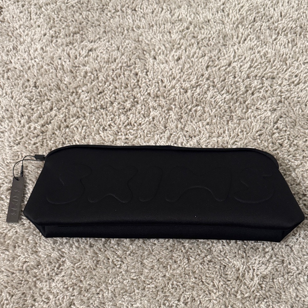 SKIMS Black Neoprene Travel Pouch